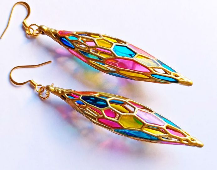 Stained Glass Inspired Earrings